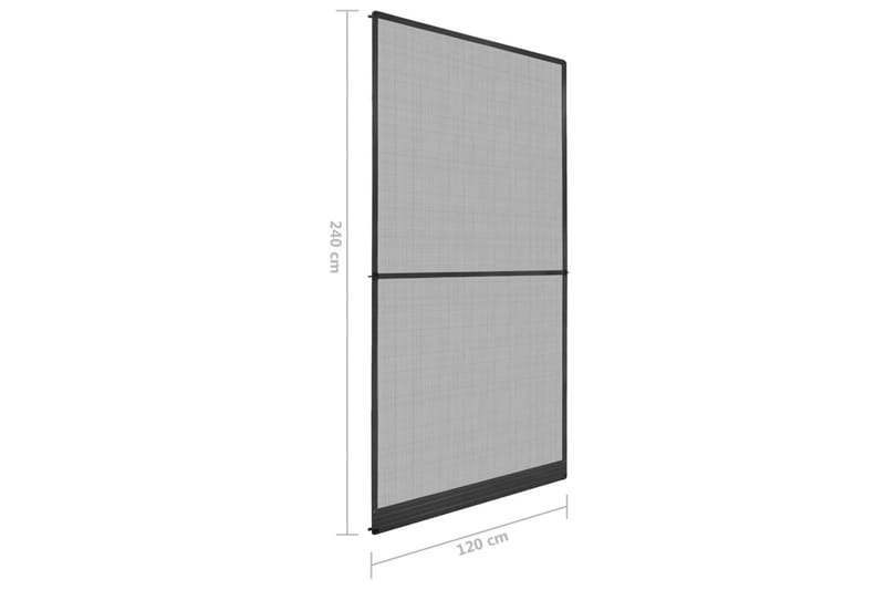 Hængslet insektnet til dør 120x240 cm antracitgrå - Antracit - Have - Havearbejde & dyrkning - Dyrkning - Skadedyrsbekæmpelse - Myggebeskyttelse