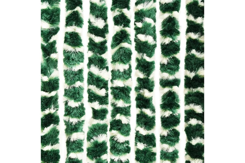 Insektgardin 56x185 cm chenille grøn og hvid - Grøn - Have - Havearbejde & dyrkning - Dyrkning - Skadedyrsbekæmpelse - Myggebeskyttelse