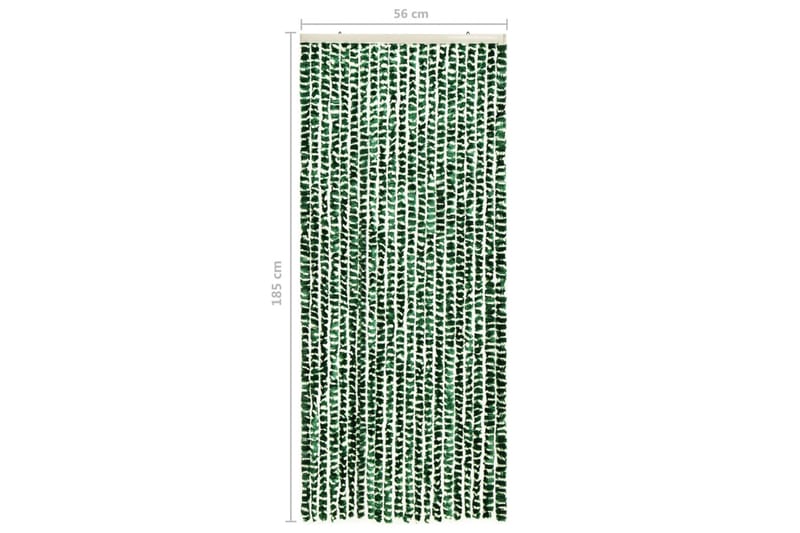 Insektgardin 56x185 cm chenille grøn og hvid - Grøn - Have - Havearbejde & dyrkning - Dyrkning - Skadedyrsbekæmpelse - Myggebeskyttelse
