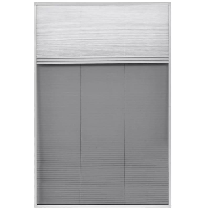 plisseret insektnet til vinduer aluminium 80x120 cm - Hvid - Have - Havearbejde & dyrkning - Dyrkning - Skadedyrsbekæmpelse - Myggebeskyttelse