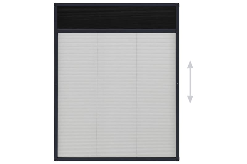 plisseret insektnet til vinduer 60x80 cm aluminium - Antracit - Have - Havearbejde & dyrkning - Dyrkning - Skadedyrsbekæmpelse - Myggebeskyttelse