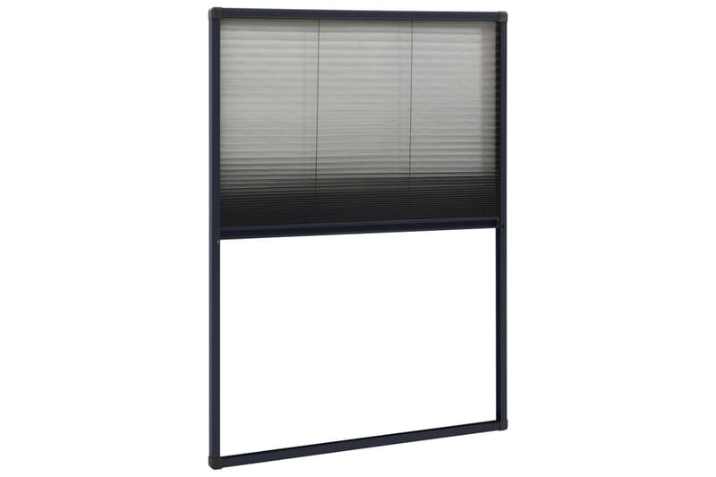 plisseret insektnet til vinduer 80x120 cm aluminium - Antracit - Have - Havearbejde & dyrkning - Dyrkning - Skadedyrsbekæmpelse - Myggebeskyttelse