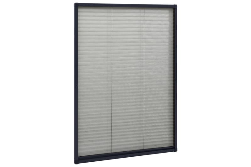 plisseret insektnet til vinduer 80x120 cm aluminium - Antracit - Have - Havearbejde & dyrkning - Dyrkning - Skadedyrsbekæmpelse - Myggebeskyttelse