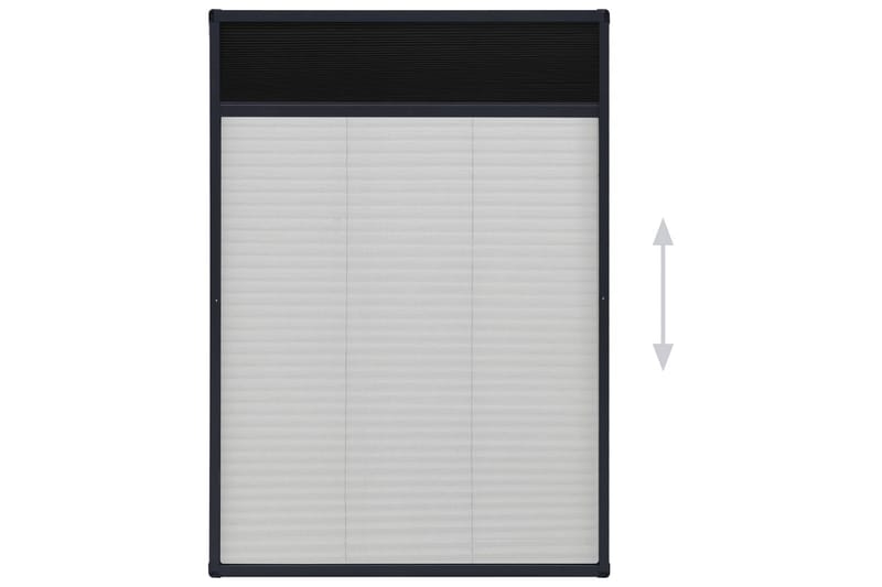 plisseret insektnet til vinduer 80x120 cm aluminium - Antracit - Have - Havearbejde & dyrkning - Dyrkning - Skadedyrsbekæmpelse - Myggebeskyttelse