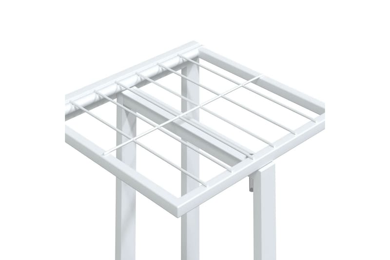 beBasic blomsterstativ 4 niveauer med hjul 44x23x80 cm jern hvid - Hvid - Have - Havearbejde & dyrkning - Dyrkning - Urtepotteskjulere & blomsterkrukker - Blomsterreol & blomsterstativ