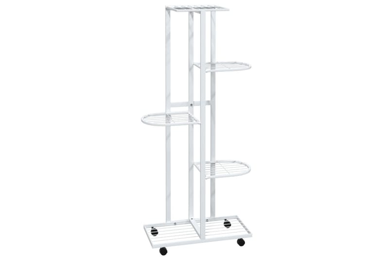 beBasic blomsterstativ 5 niveauer med hjul 44x23x100 cm jern hvid - Hvid - Have - Havearbejde & dyrkning - Dyrkning - Urtepotteskjulere & blomsterkrukker - Blomsterreol & blomsterstativ