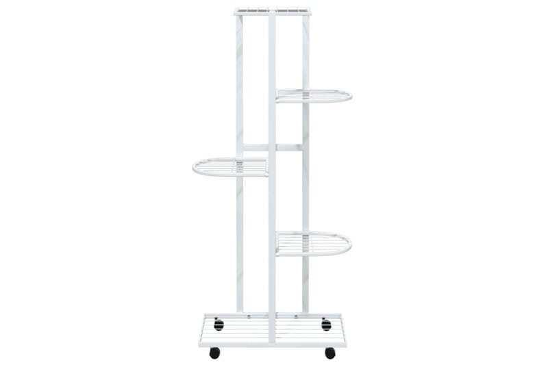 beBasic blomsterstativ 5 niveauer med hjul 44x23x100 cm jern hvid - Hvid - Have - Havearbejde & dyrkning - Dyrkning - Urtepotteskjulere & blomsterkrukker - Blomsterreol & blomsterstativ