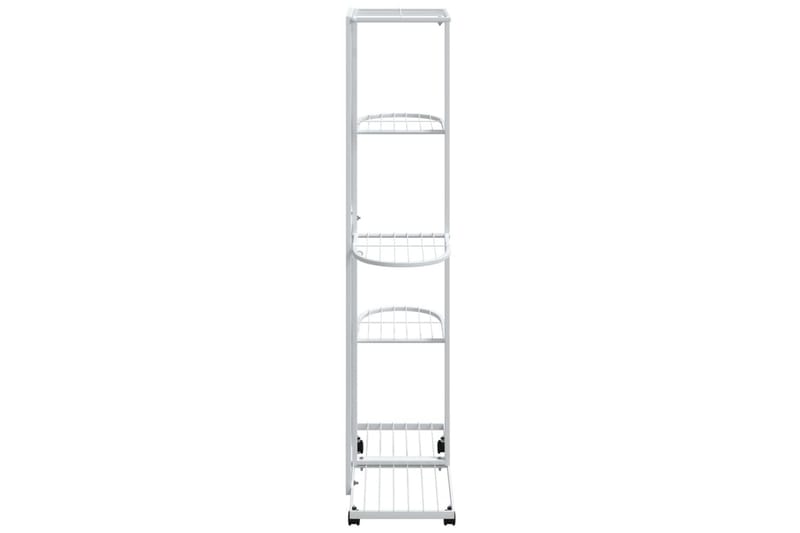 beBasic blomsterstativ 5 niveauer med hjul 44x23x100 cm jern hvid - Hvid - Have - Havearbejde & dyrkning - Dyrkning - Urtepotteskjulere & blomsterkrukker - Blomsterreol & blomsterstativ