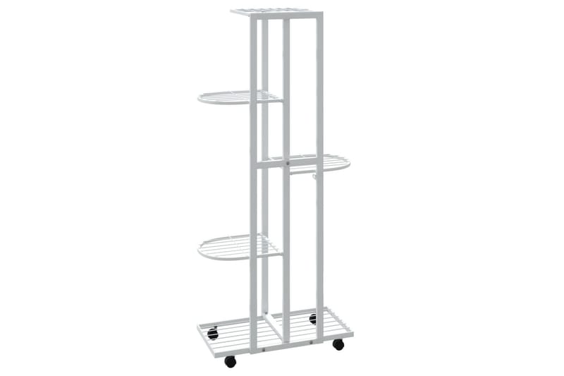 beBasic blomsterstativ 5 niveauer med hjul 44x23x100 cm jern hvid - Hvid - Have - Havearbejde & dyrkning - Dyrkning - Urtepotteskjulere & blomsterkrukker - Blomsterreol & blomsterstativ