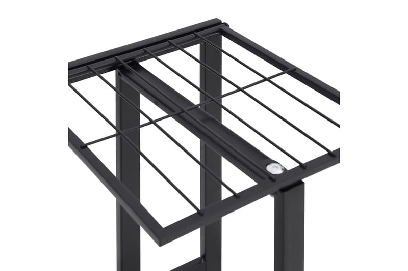 beBasic blomsterstativ 5 niveauer med hjul 44x23x100 cm jern sort - Sort - Have - Havearbejde & dyrkning - Dyrkning - Urtepotteskjulere & blomsterkrukker - Blomsterreol & blomsterstativ