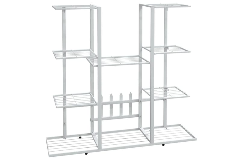beBasic blomsterstativ 94,5x25x89 cm jern hvid - Hvid - Have - Havearbejde & dyrkning - Dyrkning - Urtepotteskjulere & blomsterkrukker - Blomsterreol & blomsterstativ