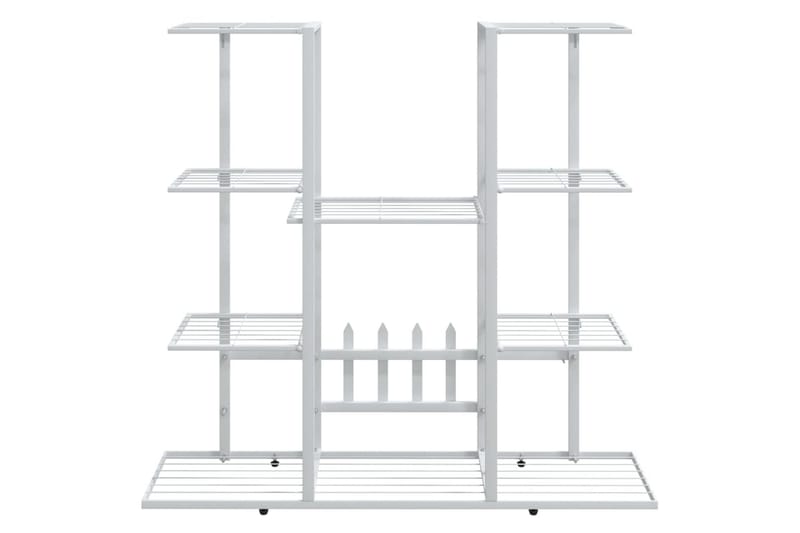 beBasic blomsterstativ 94,5x25x89 cm jern hvid - Hvid - Have - Havearbejde & dyrkning - Dyrkning - Urtepotteskjulere & blomsterkrukker - Blomsterreol & blomsterstativ