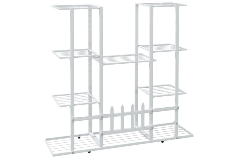 beBasic blomsterstativ 94,5x25x89 cm jern hvid - Hvid - Have - Havearbejde & dyrkning - Dyrkning - Urtepotteskjulere & blomsterkrukker - Blomsterreol & blomsterstativ
