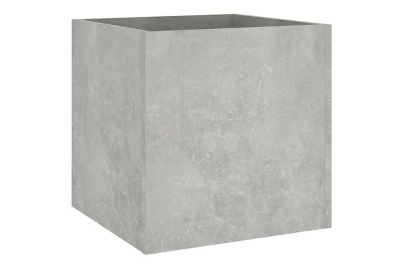beBasic plantekasse 40x40x40 cm konstrueret træ betongrå - GrÃ¥ - Have - Havearbejde & dyrkning - Dyrkning - Urtepotteskjulere & blomsterkrukker - Blomsterkasser