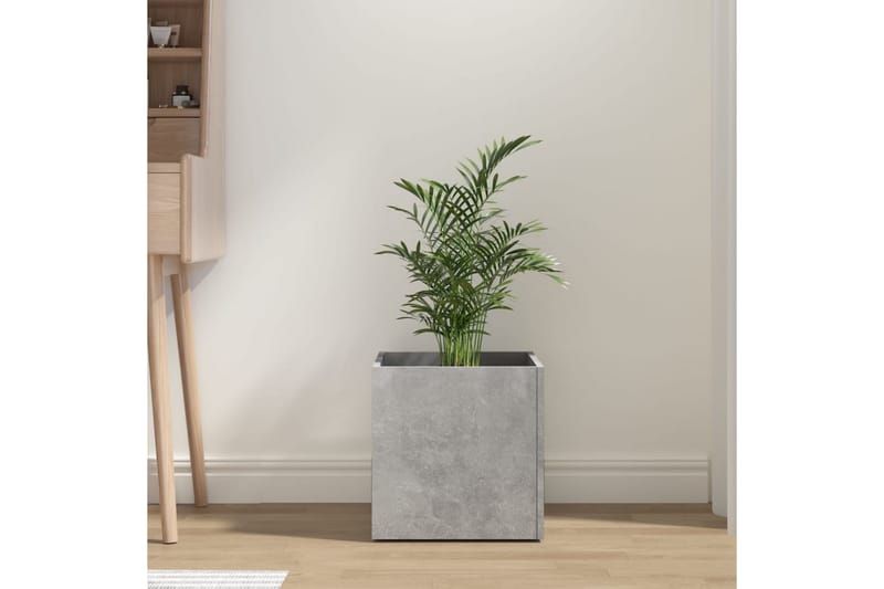 beBasic plantekasse 40x40x40 cm konstrueret træ betongrå - GrÃ¥ - Have - Havearbejde & dyrkning - Dyrkning - Urtepotteskjulere & blomsterkrukker - Blomsterkasser