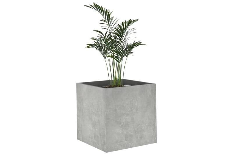 beBasic plantekasse 40x40x40 cm konstrueret træ betongrå - GrÃ¥ - Have - Havearbejde & dyrkning - Dyrkning - Urtepotteskjulere & blomsterkrukker - Blomsterkasser