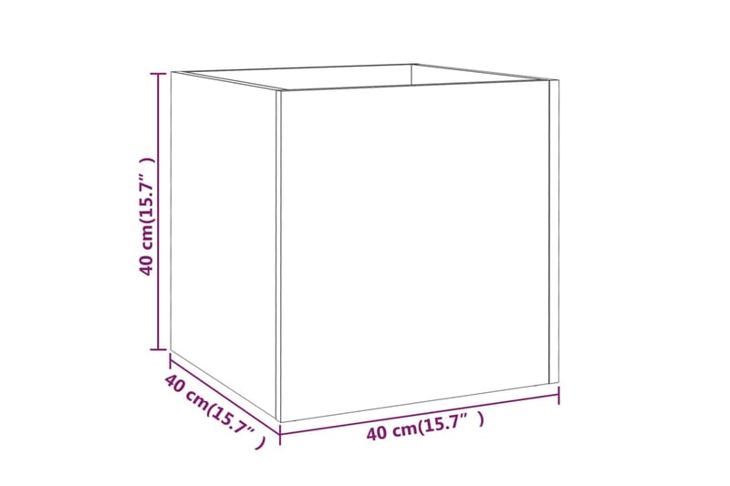 beBasic plantekasse 40x40x40 cm konstrueret træ betongrå - GrÃ¥ - Blomsterkasser - Havekrukker