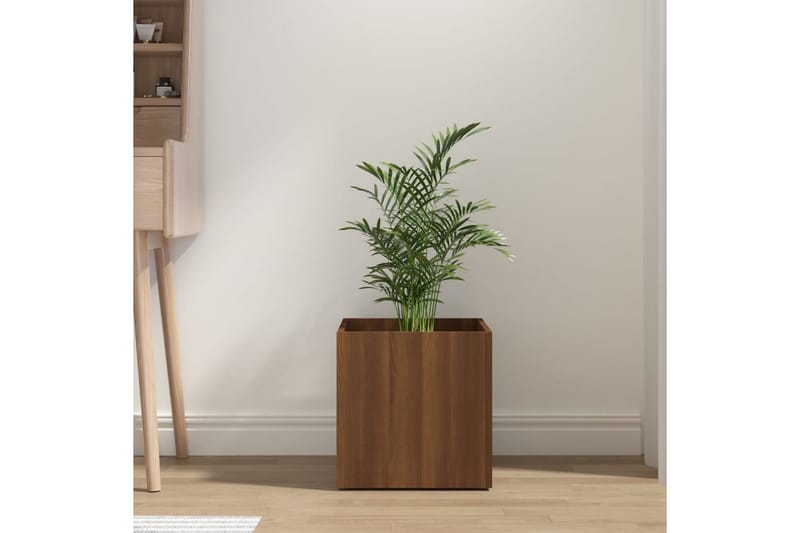beBasic plantekasse 40x40x40 cm konstrueret træ brun egetræsfarve - Brun - Have - Havearbejde & dyrkning - Dyrkning - Urtepotteskjulere & blomsterkrukker - Blomsterkasser