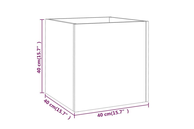 beBasic plantekasse 40x40x40 cm konstrueret træ brun egetræsfarve - Brun - Have - Havearbejde & dyrkning - Dyrkning - Urtepotteskjulere & blomsterkrukker - Blomsterkasser