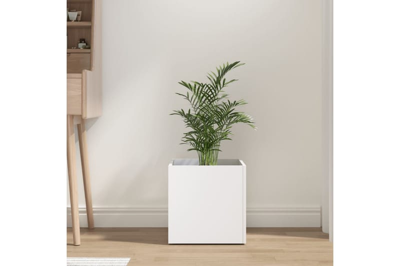 beBasic plantekasse 40x40x40 cm konstrueret træ hvid - Hvid - Have - Havearbejde & dyrkning - Dyrkning - Urtepotteskjulere & blomsterkrukker - Blomsterkasser