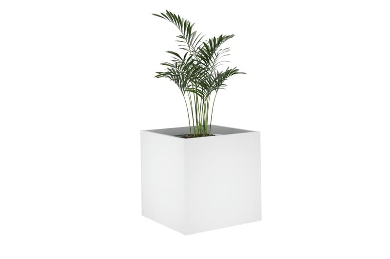 beBasic plantekasse 40x40x40 cm konstrueret træ hvid - Hvid - Blomsterkasser - Havekrukker