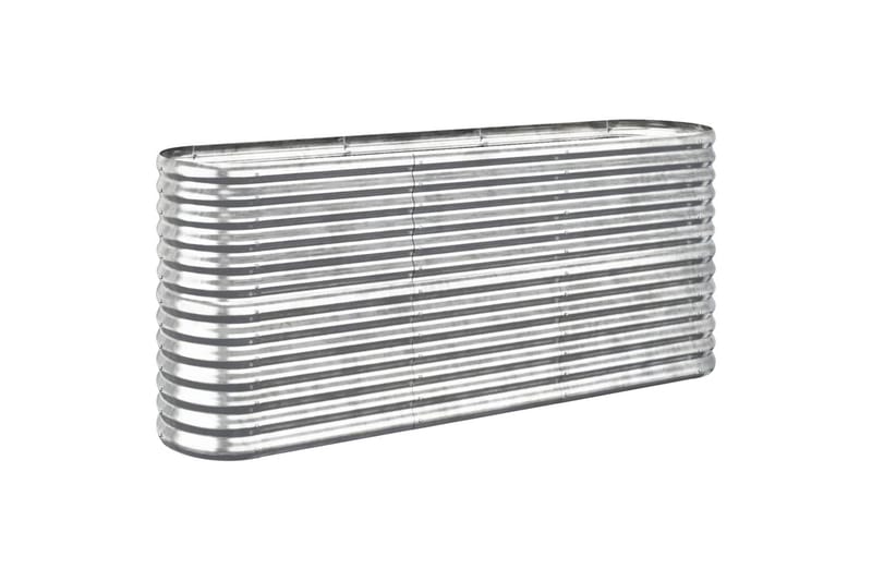 beBasic plantekasse 152x40x68 cm pulverlakeret stål sølvfarvet - SÃ¸lv - Have - Havearbejde & dyrkning - Dyrkning - Urtepotteskjulere & blomsterkrukker - Blomsterkasser