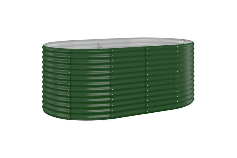 beBasic plantekasse 175x100x68 cm pulverlakeret stål grøn - GrÃ¸n - Have - Havearbejde & dyrkning - Dyrkning - Urtepotteskjulere & blomsterkrukker - Blomsterkasser