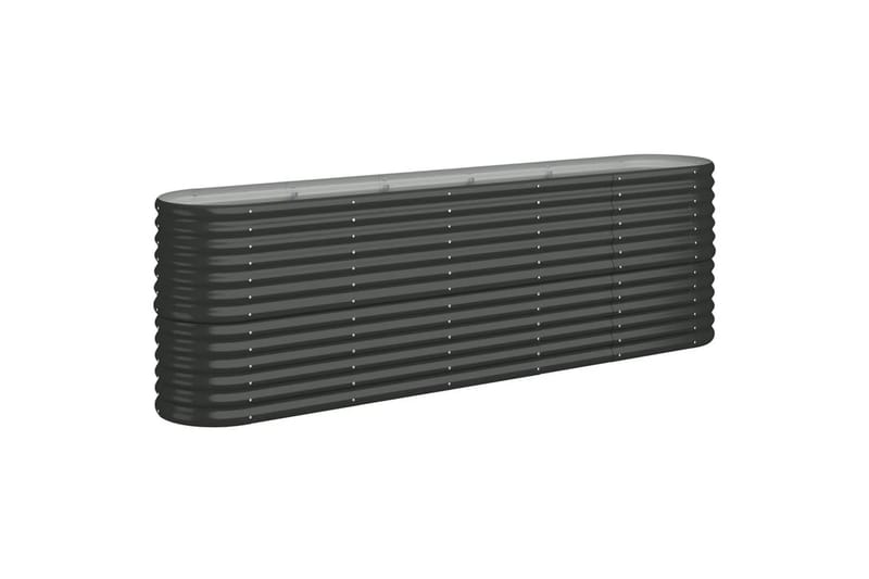 beBasic plantekasse 224x40x68 cm pulverlakeret stål antracitgrå - Antracit - Have - Havearbejde & dyrkning - Dyrkning - Urtepotteskjulere & blomsterkrukker - Blomsterkasser