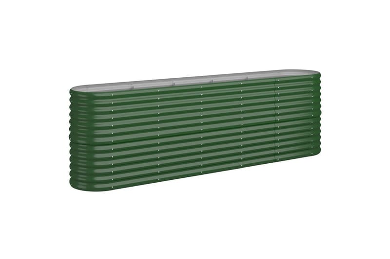 beBasic plantekasse 224x40x68 cm pulverlakeret stål grøn - GrÃ¸n - Have - Havearbejde & dyrkning - Dyrkning - Urtepotteskjulere & blomsterkrukker - Blomsterkasser