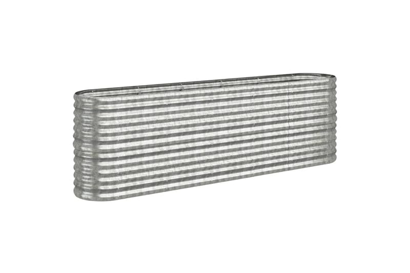 beBasic plantekasse 224x40x68 cm pulverlakeret stål sølvfarvet - SÃ¸lv - Have - Havearbejde & dyrkning - Dyrkning - Urtepotteskjulere & blomsterkrukker - Blomsterkasser