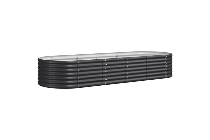 beBasic plantekasse 224x80x36 cm pulverlakeret stål antracitgrå - Antracit - Have - Havearbejde & dyrkning - Dyrkning - Urtepotteskjulere & blomsterkrukker - Blomsterkasser