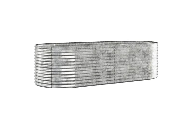 beBasic plantekasse 249x100x68 cm pulverlakeret stål sølvfarvet - SÃ¸lv - Blomsterkasser - Havekrukker
