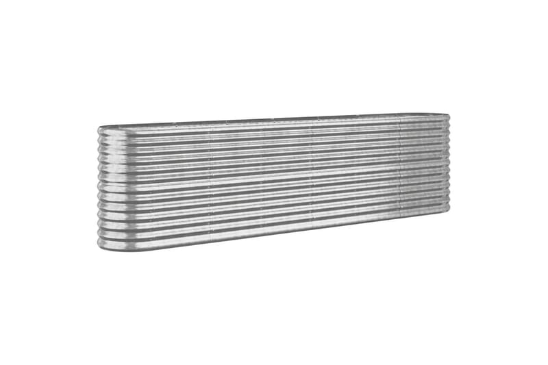 beBasic plantekasse 260x40x68 cm pulverlakeret stål sølvfarvet - SÃ¸lv - Have - Havearbejde & dyrkning - Dyrkning - Urtepotteskjulere & blomsterkrukker - Blomsterkasser