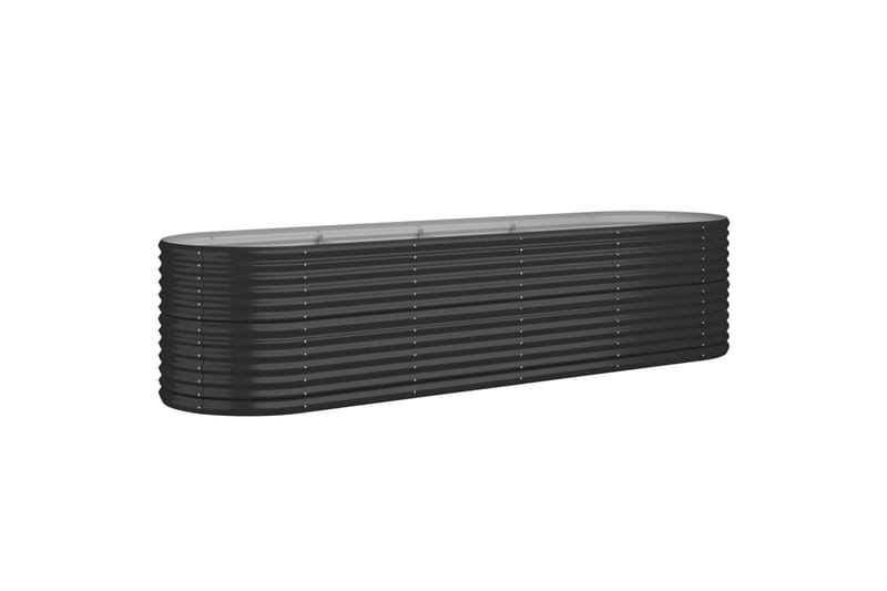 beBasic plantekasse 296x80x68 cm pulverlakeret stål antracitgrå - Antracit - Have - Havearbejde & dyrkning - Dyrkning - Urtepotteskjulere & blomsterkrukker - Blomsterkasser