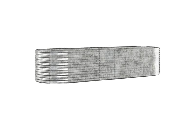beBasic plantekasse 322x100x68 cm pulverlakeret stål sølvfarvet - SÃ¸lv - Blomsterkasser - Havekrukker
