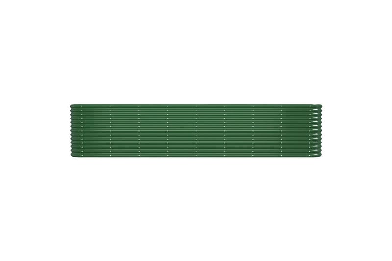 beBasic plantekasse 332x40x68 cm pulverlakeret stål grøn - GrÃ¸n - Have - Havearbejde & dyrkning - Dyrkning - Urtepotteskjulere & blomsterkrukker - Blomsterkasser
