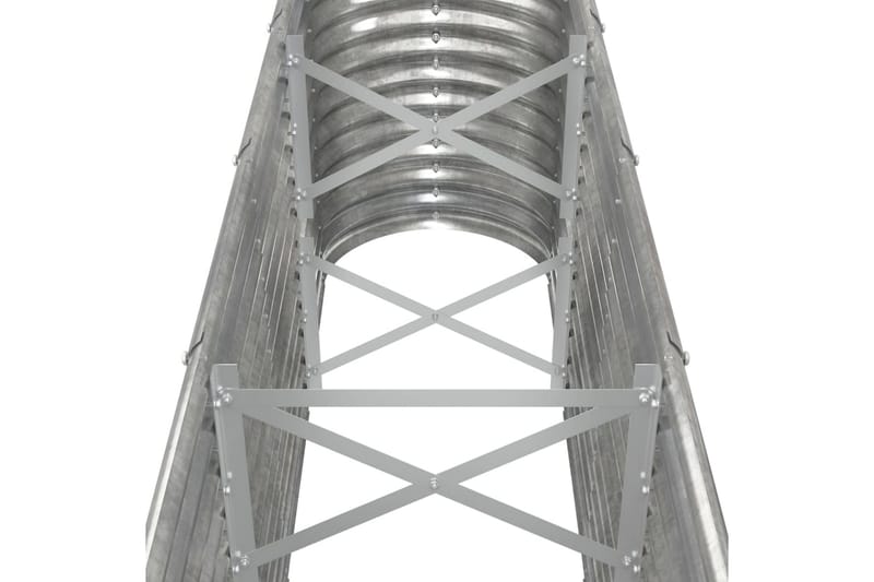 beBasic plantekasse 332x40x68 cm pulverlakeret stål sølvfarvet - SÃ¸lv - Blomsterkasser - Havekrukker