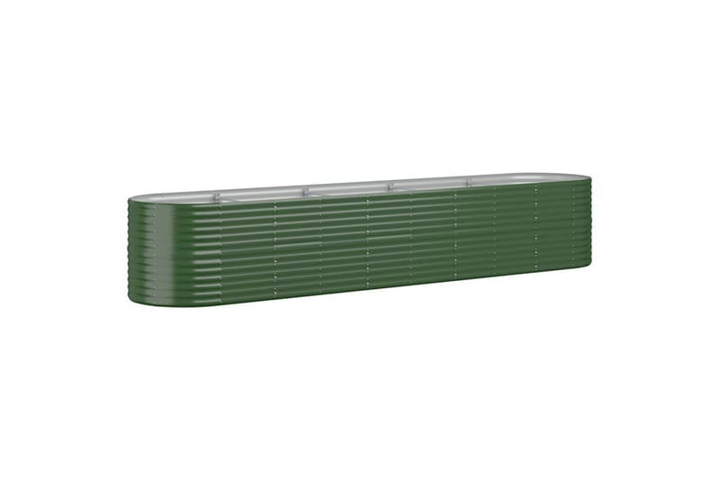 beBasic plantekasse 368x80x68 cm pulverlakeret stål grøn - GrÃ¸n - Have - Havearbejde & dyrkning - Dyrkning - Urtepotteskjulere & blomsterkrukker - Blomsterkasser