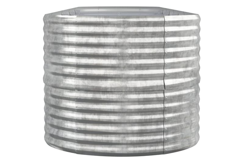 beBasic plantekasse 368x80x68 cm pulverlakeret stål sølvfarvet - SÃ¸lv - Blomsterkasser - Havekrukker