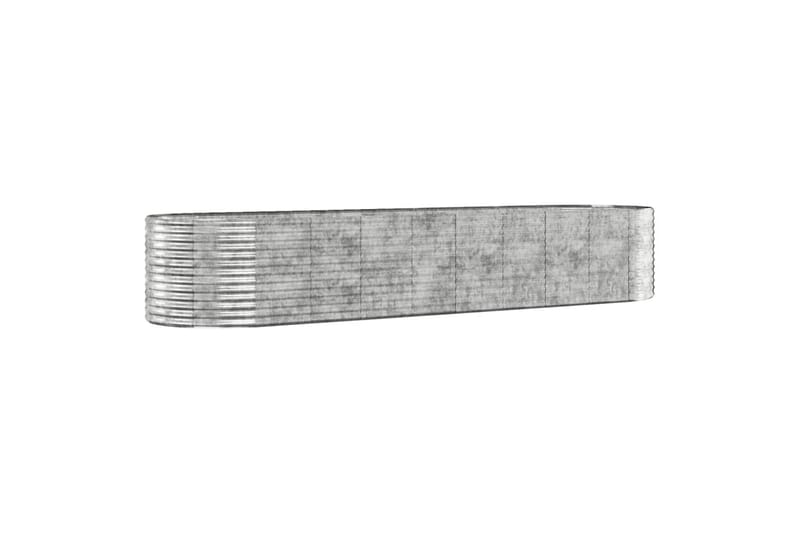beBasic plantekasse 396x100x68 cm pulverlakeret stål sølvfarvet - SÃ¸lv - Blomsterkasser - Havekrukker
