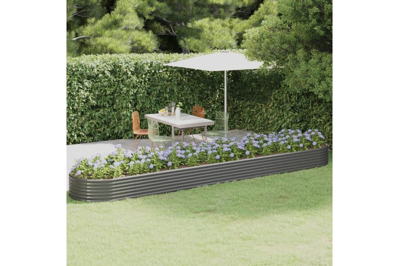 beBasic plantekasse 507x100x36 cm pulverlakeret stål grå - GrÃ¥ - Have - Havearbejde & dyrkning - Dyrkning - Urtepotteskjulere & blomsterkrukker - Blomsterkasser