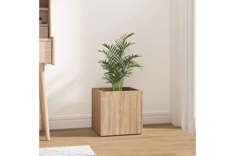 beBasic plantekasse 40x40x40 cm konstrueret træ sonoma-eg - Brun - Blomsterkasser - Havekrukker