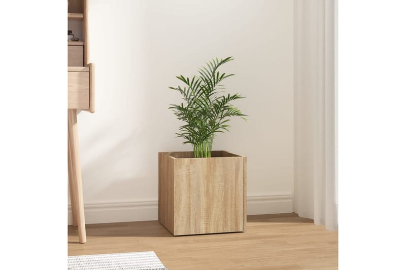 beBasic plantekasse 40x40x40 cm konstrueret træ sonoma-eg - Brun - Have - Havearbejde & dyrkning - Dyrkning - Urtepotteskjulere & blomsterkrukker - Blomsterkasser