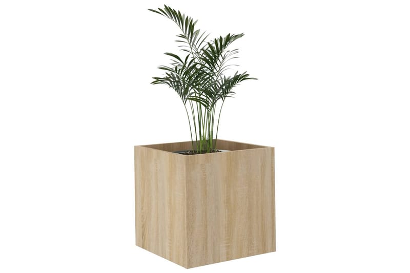 beBasic plantekasse 40x40x40 cm konstrueret træ sonoma-eg - Brun - Blomsterkasser - Havekrukker
