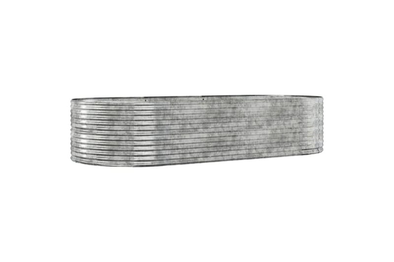 beBasic plantekasse 291x140x68 cm pulverlakeret stål sølvfarvet - SÃ¸lv - Blomsterkasser - Havekrukker