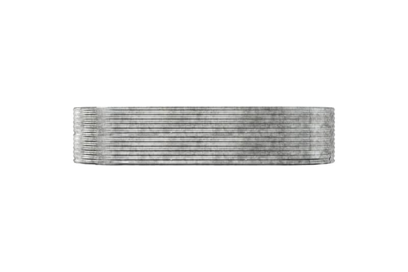 beBasic plantekasse 291x140x68 cm pulverlakeret stål sølvfarvet - SÃ¸lv - Blomsterkasser - Havekrukker