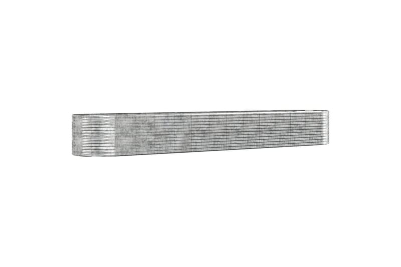 beBasic plantekasse 554x100x68 cm pulverlakeret stål sølvfarvet - SÃ¸lv - Have - Havearbejde & dyrkning - Dyrkning - Urtepotteskjulere & blomsterkrukker - Blomsterkasser