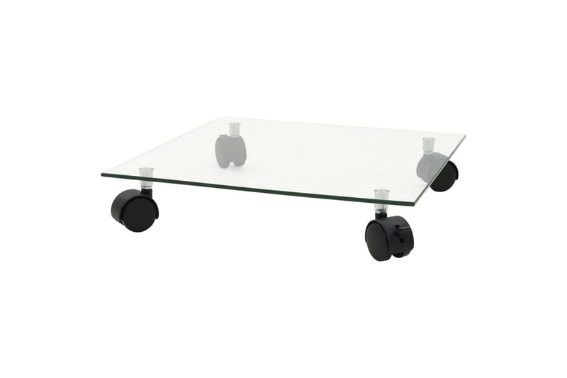 beBasic plantevogne 4 stk. 35x35 cm firkantet hærdet glas - gennemsigtig - Have - Havearbejde & dyrkning - Dyrkning - Urtepotteskjulere & blomsterkrukker - Blomsterreol & blomsterstativ