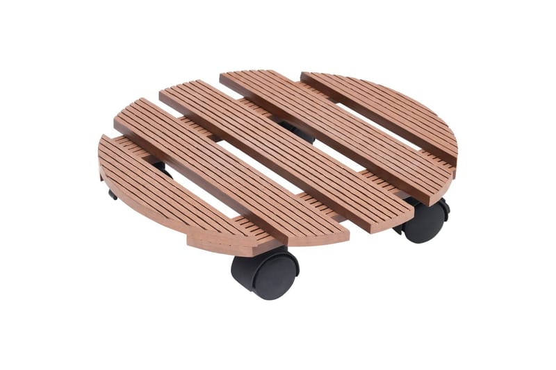 beBasic plantevogne 4 stk. Ã˜30x7,5 cm WPC brun - Brun - Have - Havearbejde & dyrkning - Dyrkning - Urtepotteskjulere & blomsterkrukker - Blomsterkasser