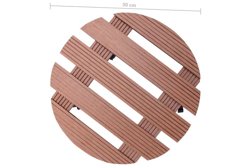 beBasic plantevogne 4 stk. Ã˜30x7,5 cm WPC brun - Brun - Have - Havearbejde & dyrkning - Dyrkning - Urtepotteskjulere & blomsterkrukker - Blomsterkasser